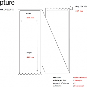 Label 105 x 220