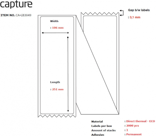 Label 106 x 251