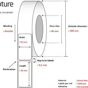 Label 50 x 30