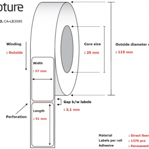 Label 57 x 51